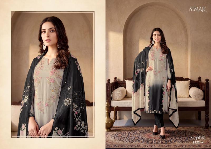 Glossy simar sophia dress material wholesale jetpur navagadh gujarat